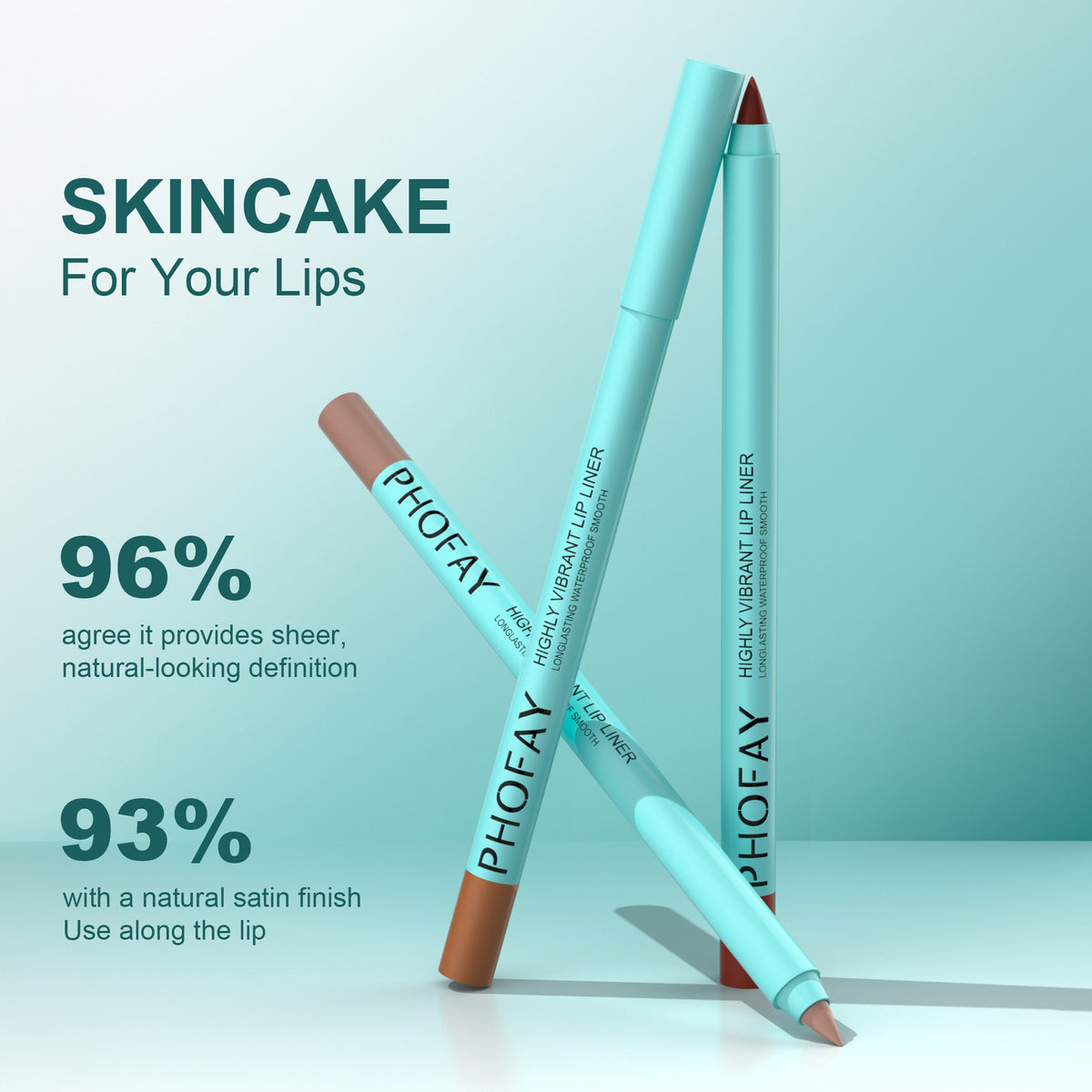 PHOFAY Natural Lip Liner Set – productafbeelding 2
