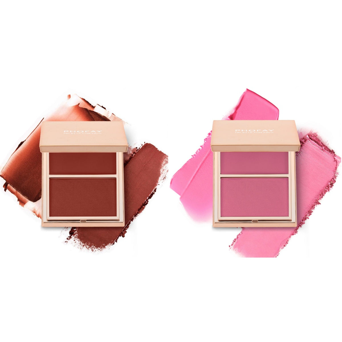 PHOFAY Double-Take Cream & Powder Blush Duo