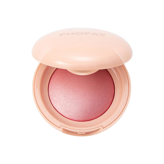 PHOFAY Luminous Powder Blush – geopende compact met roze glow-blush
